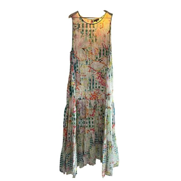 Summery Maxi Dress Multicolor Soft Women's Size XL - Picture 3 of 4